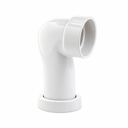 Curva WC a 90° | Porcellana con rosetta