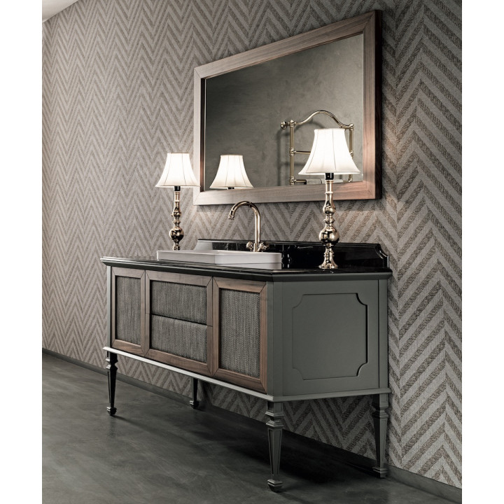 Atelier 156 cm mobile bagno con lavabo ceramico soprapiano