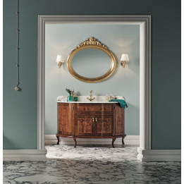 Mobile bagno Marilyn 134 cm esclusivo in radica lucida con m