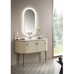 Liberty 121 cm meuble de salle de bains avec vasque en résin
