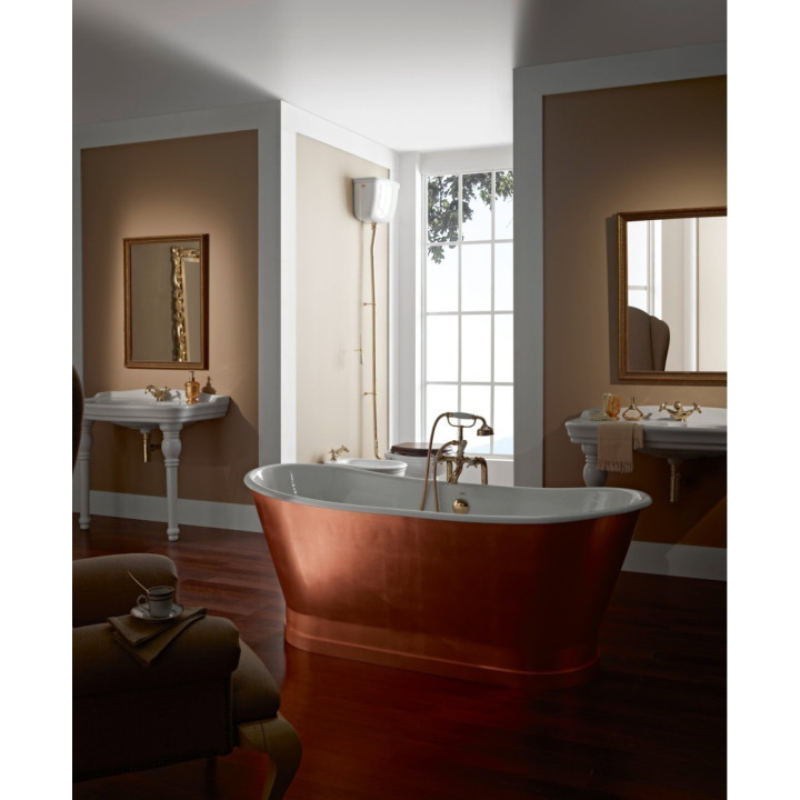 Badewanne - Epoque aus massivem Kupfer