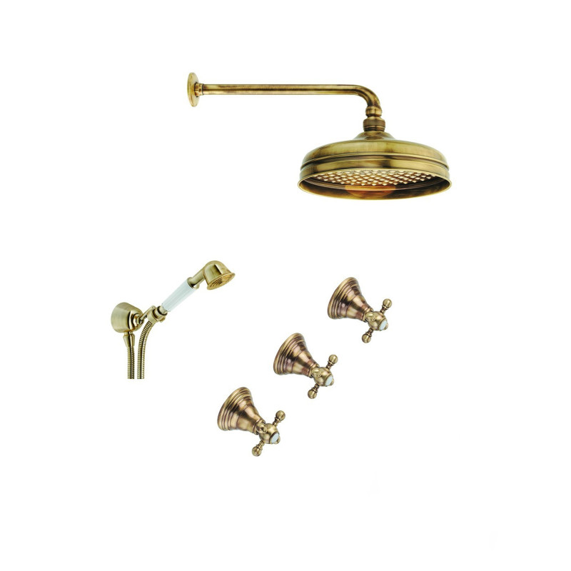 Shower In Solid Brass - 6022 Ulisse wall mounted