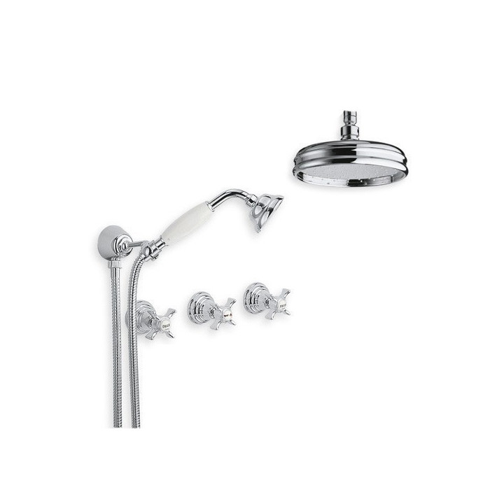 Solid brass fittings - 6022-L Waterspring wall-mounted shower